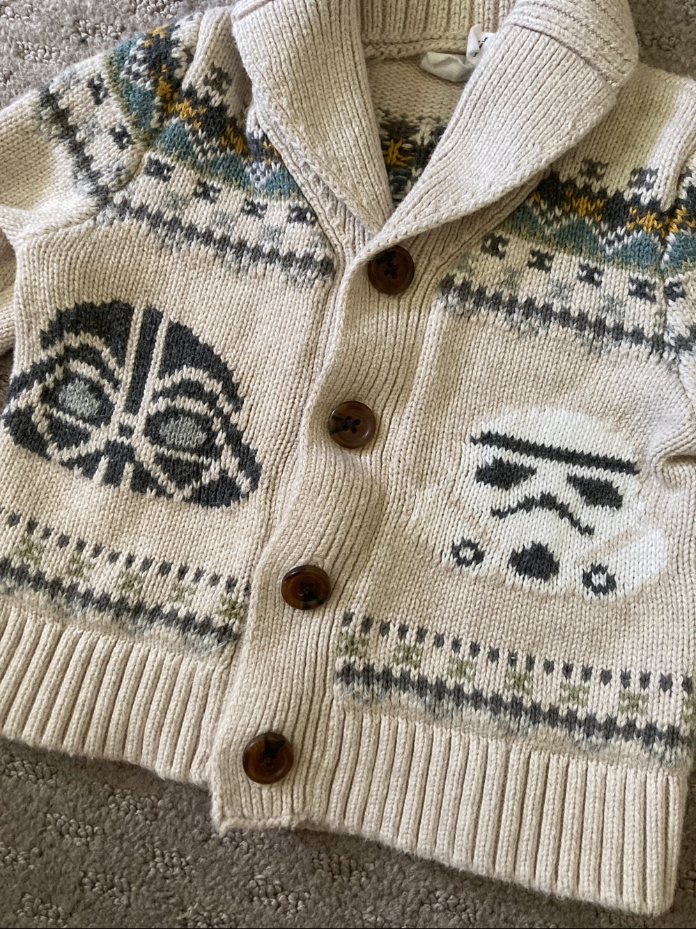 Baby GAP x Star Wars cotton fairisle sweater, 3-6M - Picture 2 of 5